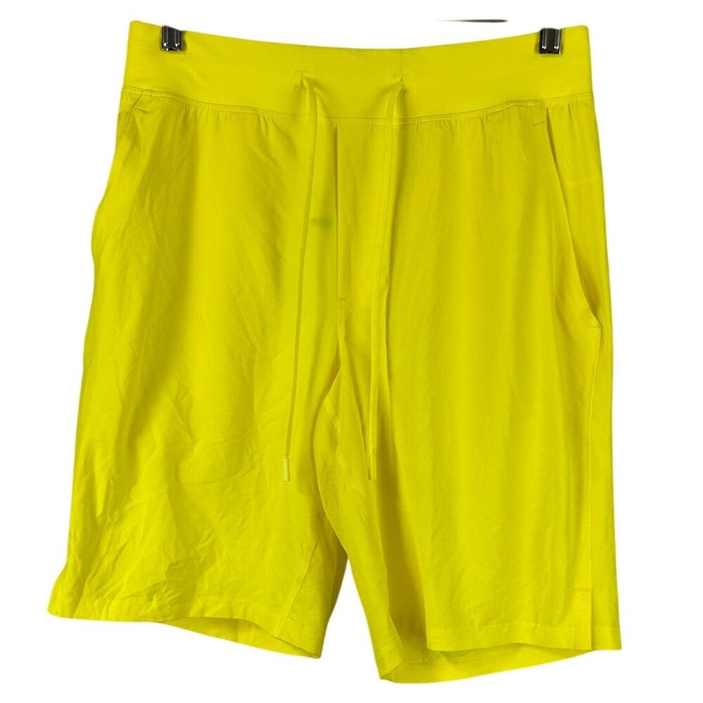 Lululemon T.H.E. Short 9" Linerless Bright Yellow Men's Size Medium EUC